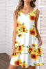 Printed Round Neck Sleeveless Dress