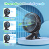 Portable Clip On Fan Battery Operated, Small Powerful USB Desk Fan, 3 Speed Quiet Rechargeable Mini Table Fan, 360 Rotate Cooling Fan For Home Office Travel Outdoor&Indoor Treadmill