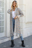 Multicolored Open Front Fringe Hem Cardigan