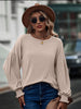 Round Neck Dropped Shoulder Flounce Sleeve T-Shirt