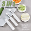 3 In 1 Multifunctional Rotary Paring Knife 360 Rotating Stainless Steel Peeler And Grater Kitchen Gadgets Multifunctional Paring Knife Stainless Steel Paring Knife For Peeling Shredding