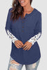 Lace Detail Button Front T-Shirt