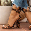 Women's chunky high heel leopard - Women's shoes - Verzatil 