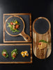 Black Wood Pizza Dish Wooden Plate - Verzatil 