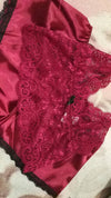 Satin Lingerie Lace Shorts Set - Verzatil 