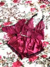 Satin Lingerie Lace Shorts Set - Verzatil 