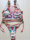 Pineapple Bikini for big boob Women Lace Up Swimwear Thong bikini set two pieces - Verzatil 