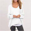 Sweater loose women's solid color T-shirt multi-color knitting - Verzatil 