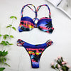 Sexy Swimwear Leaf Print Bikini Set - Verzatil 