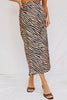 Tiger print skirt satin silk skirt - Women's Bottom - Verzatil 