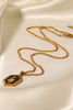 18K Gold Plated Snake Geometric Pendant Necklace