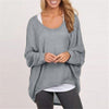 Sweater loose women's solid color T-shirt multi-color knitting - Verzatil 