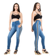 Explosive high-elastic side webbing sports jeans - Women's Bottom - Verzatil 