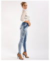 Stretch thin women's denim pencil pants - Women's Bottom - Verzatil 