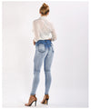 Stretch thin women's denim pencil pants - Women's Bottom - Verzatil 