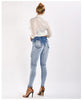 Stretch thin women's denim pencil pants - Women's Bottom - Verzatil 