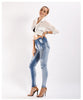 Stretch thin women's denim pencil pants - Women's Bottom - Verzatil 