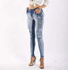 Stretch thin women's denim pencil pants - Women's Bottom - Verzatil 