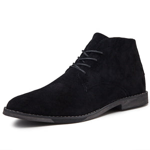 Trendy Men's Boots British Men's Shoes Pointed Toe Leather Boots - Verzatil 