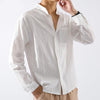 Linen Shirt Men's Long-Sleeved Shirt Loose Large Size - Verzatil 