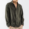 Linen Shirt Men's Long-Sleeved Shirt Loose Large Size - Verzatil 