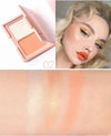 Two-Tone Delicate Natural Blush Highlighter Powder - Verzatil 