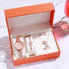 Women Quartz Watch Set Bracelet Necklace Ring Earrings Gift - Verzatil 