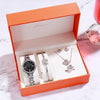 Women Quartz Watch Set Bracelet Necklace Ring Earrings Gift - Verzatil 