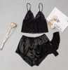 Satin Lingerie Lace Shorts Set - Verzatil 