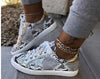 Snakeskin PU Women's  Flat Sneakers -  Women's shoes - Verzatil 