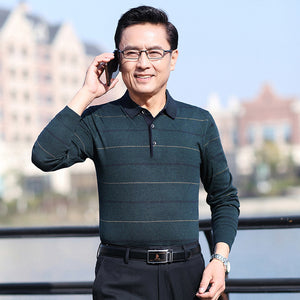 Thin lapel knit for middle-aged men - Verzatil 