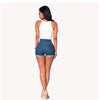 Denim shorts curled hot pants - Verzatil 