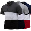 Colorblock stand collar short sleeve T-shirt - Verzatil 