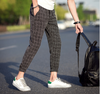 Casual Ankle-Length Plaid Pants Men Trousers Hip Hop Jogger Pants - Verzatil 