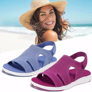 Breathable Stretch Fly Woven Comfortable Velcro Casual Sandals - Women's shoes - Verzatil 