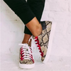 Snakeskin PU Women's  Flat Sneakers -  Women's shoes - Verzatil 