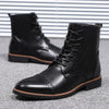 Plus size British style men's boots leather boots men's shoes - Boots Shoes - Verzatil 