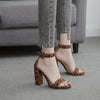 Women's chunky high heel leopard - Women's shoes - Verzatil 