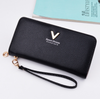 Leather Wallets Women Purses Zipper Long - Verzatil 