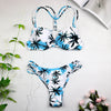 Sexy Swimwear Leaf Print Bikini Set - Verzatil 