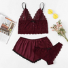 Satin Lingerie Lace Shorts Set - Verzatil 