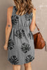 Printed Button Down Sleeveless Dress