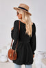 V-Neck Lantern Sleeve Blouse