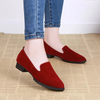 Suede round head single shoes low heel casual comfort- Women's shoes - Verzatil 