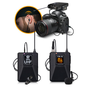 Wireless Microphone With Monitor Lavalier Camera Radio Microphone SLR Interview Recording - Verzatil 