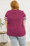 Plus Size Striped V-Neck Tee Shirt