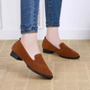 Suede round head single shoes low heel casual comfort- Women's shoes - Verzatil 