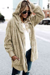 Teddy Hooded Jacket with Pockets