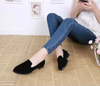 Suede round head single shoes low heel casual comfort- Women's shoes - Verzatil 