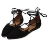 Cross Straps Pointed Flat Slip-on Shoes - Women's shoes - Verzatil 